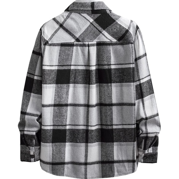BRAND NEW MENS TRENDY PLAID FLANNEL SHIRT NWT (FALL FASHION) - Picture 2 of 5